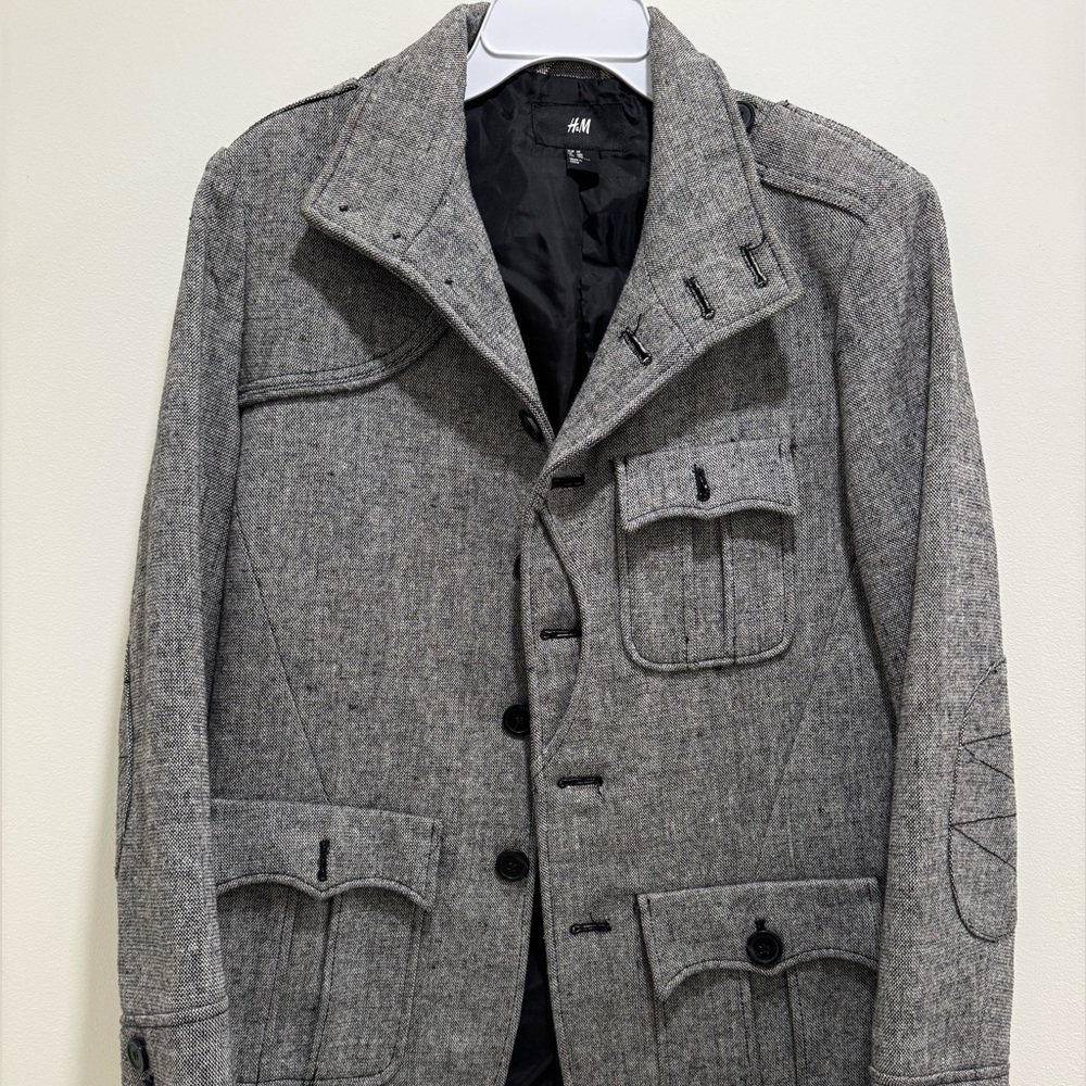 H&M Gray Wool Blend Men's Jacket